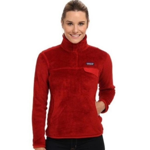 Patagonia retool snap-t fleece pullover red sweatshirt outerwear HTF XS - Picture 1 of 9